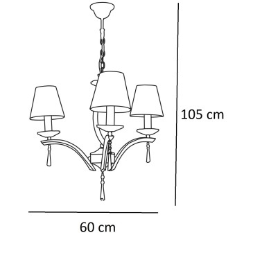 Lampadario Sospeso Metallo...