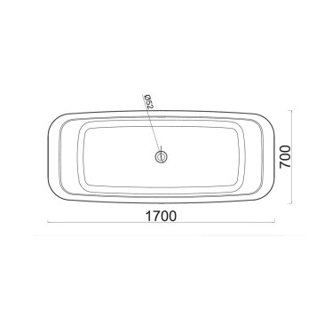 Vasca libero posizionamento ALFA 70x170