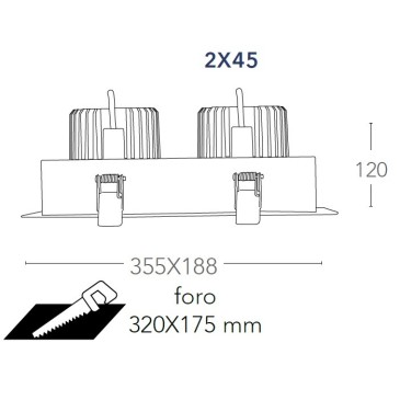 Projecteur réglable deux...