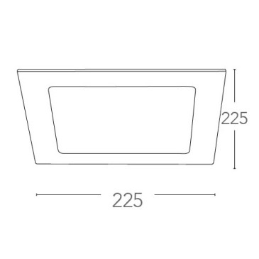 Faretto a Incasso Flap Quadrato 22,5x22,5 cm in Alluminio Bianco Led 18 watt 4000 kelvin FanEurope