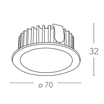 Faretto a Incasso Fusion Tondo 7 cm in Alluminio Bianco Satinato FanEurope