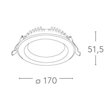 Le faux plafond rond blanc...