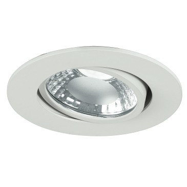 INC-ORIONE-R6 BCO - Faretto Incasso Alluminio Bianco Tondo Orientabile Led 6 watt Luce Naturale