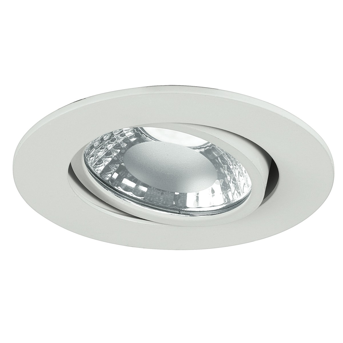 INC-ORIONE-R6 BCO - Faretto Incasso Alluminio Bianco Tondo Orientabile Led 6 watt Luce Naturale