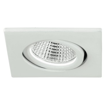 INC-POLARIS-Q3 BCO - Faretto Quadrato Orientabile Alluminio Bianco Incasso Led 3 watt Luce Naturale