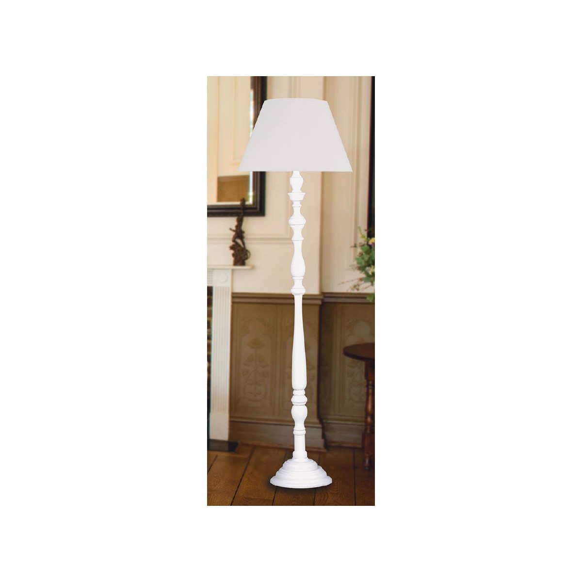 I-BOURLESQUE/PT - Lampada da terra Piantana in legno dal design classico 60 watt E27