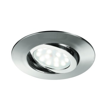 INC-ZENIT-5W CR - Faretto Incasso Tondo Policarbonato Cromato Led 5 watt Luce Calda