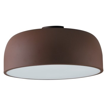 Plafonnier BISTROT plafonnier design moderne couleur bronze / blanc 3x E27