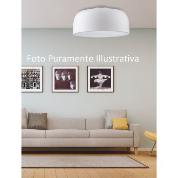 Plafoniera Lampada da soffitto  BISTROT design moderno colore bronzo / bianco 3x E27