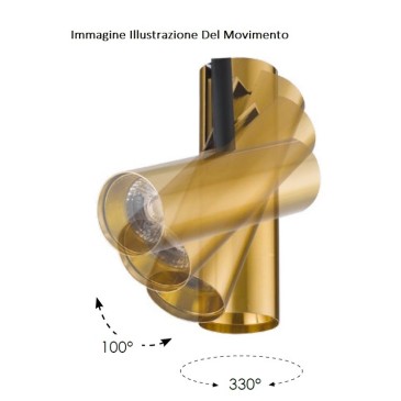 Verstellbarer LED-Deckenstrahler aus schwarzem Aluminium, integrierte COB-LED A+, natürliches Licht K 7 W