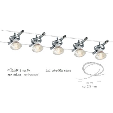 Sistema Cavi tesi METRO 10 led-metro-10