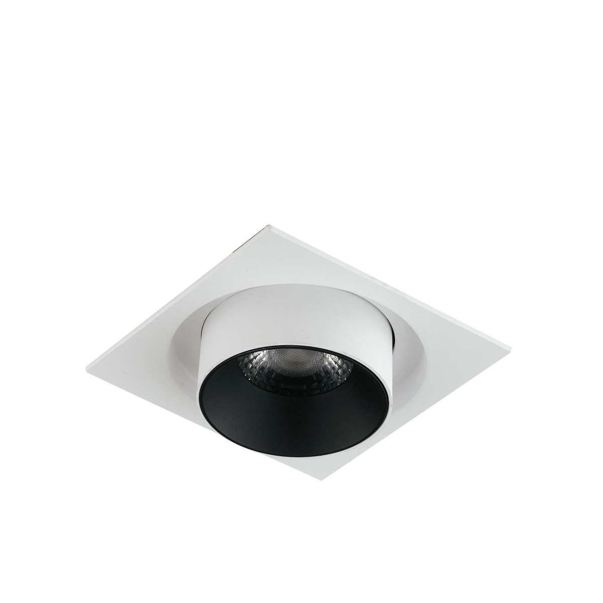 Lampada da incasso orientabile bianco e interno nero LED COB 4000K1x15W