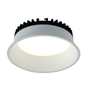 Lampada da incasso tonda in alluminio bianca pressofuso con Led  SMD integrato 5000K- 2900Lm30W