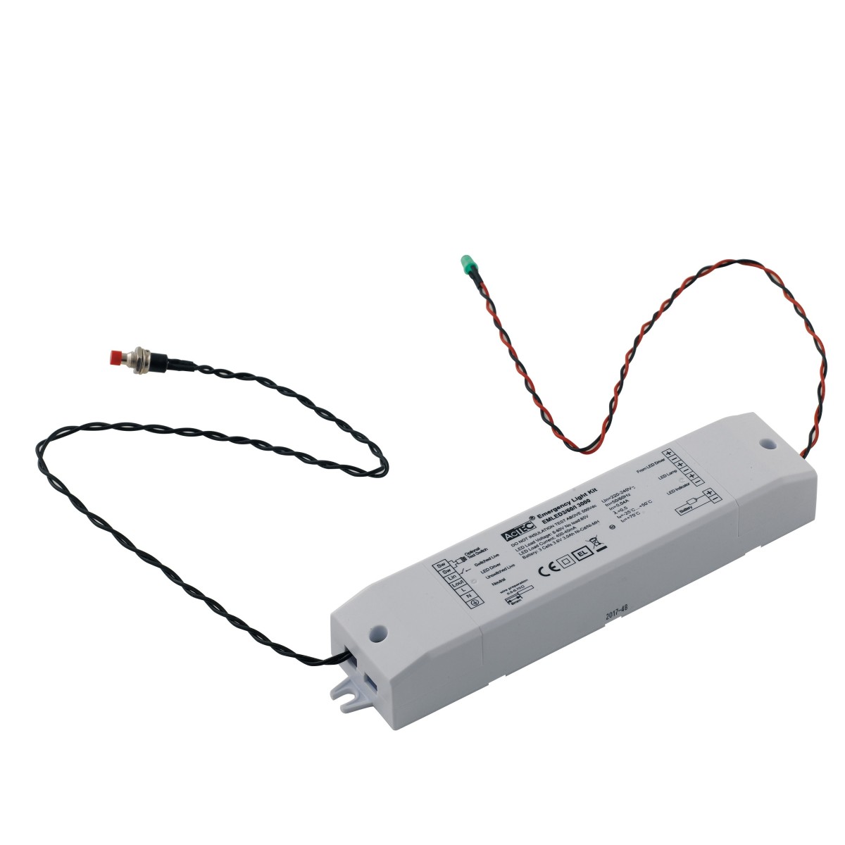 I-DRIVER-EMERGENCY Driver alimentatore di emergenza  6-60V 400-40 mA batteria 3,6V 3,0Ah Ni-Cd/Ni_MH