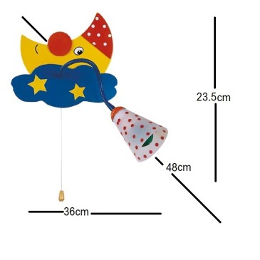 K-SOGNO/AP Applique da parete orienttabile Sogno per cameretta bimbi colorato lampada per bambini