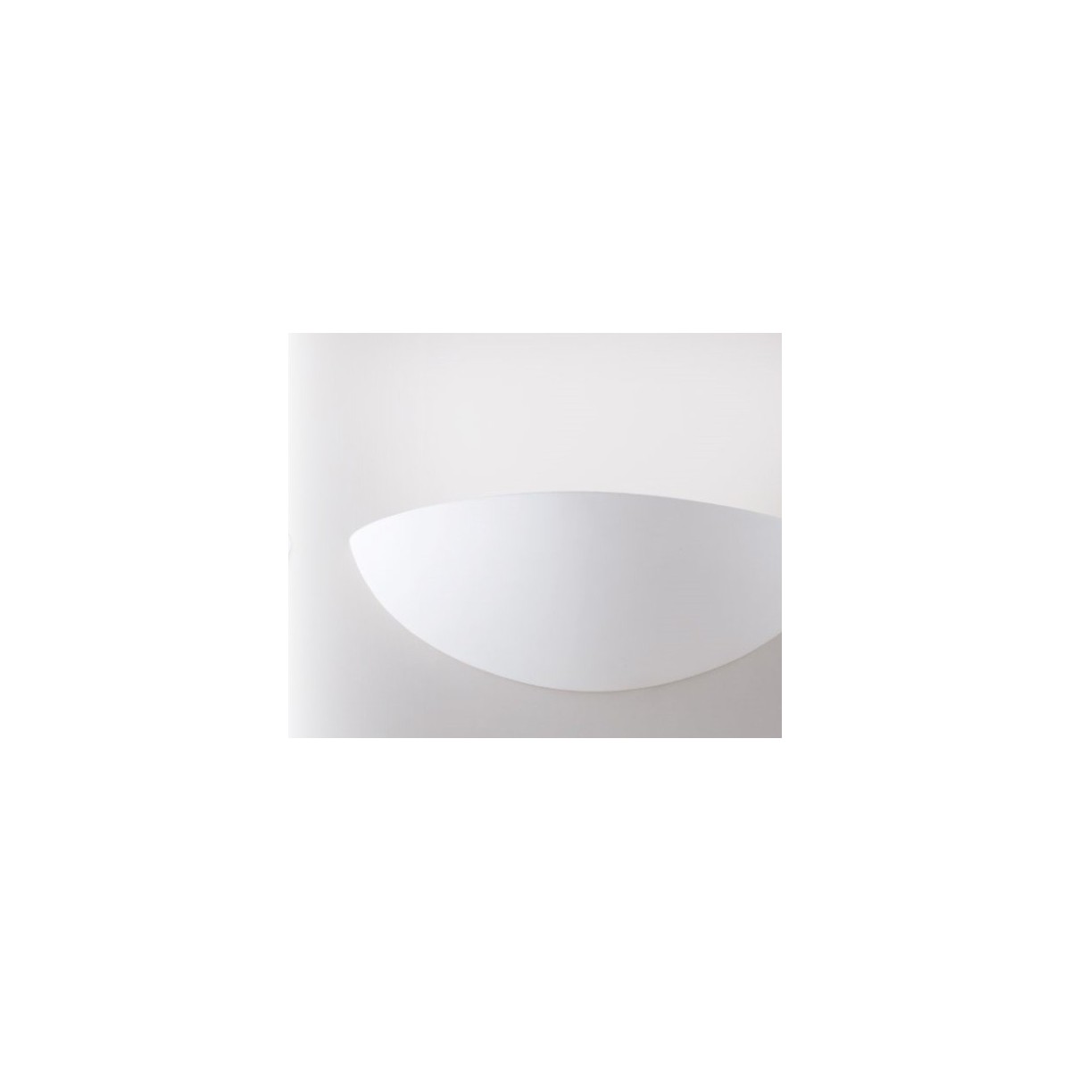 I-MORITZ-S-AP Applique MORITZ semi tondo bianco moderno a parete 12H X 25L cm in gesso 1xE27 max 42W