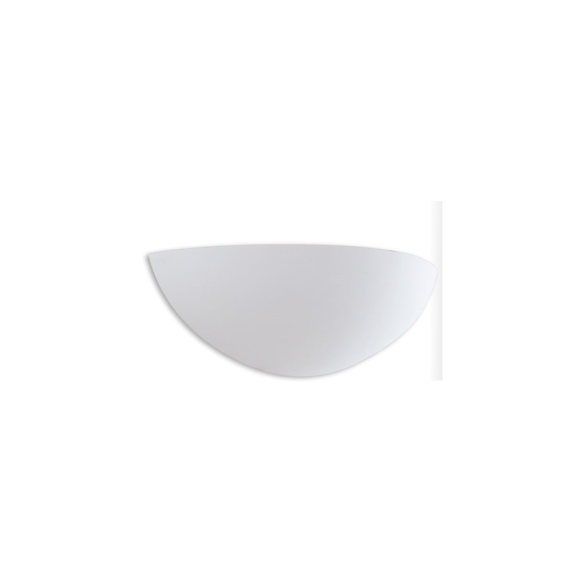 I-MORITZ-S-AP Applique MORITZ semi tondo bianco moderno a parete 12H X 25L cm in gesso 1xE27 max 42W