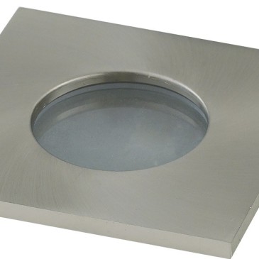 INC-VIPER-Q-NIK Struttura da incasso VIPER per lampada GU10 quadra fissa Nickel IP65 82x82 mm