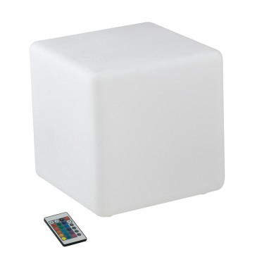 I-GECO-CUBO-L30 Lume da giardino GECO cubo bianco a LED RGB dimmerabile cambia colore dm 30 cm