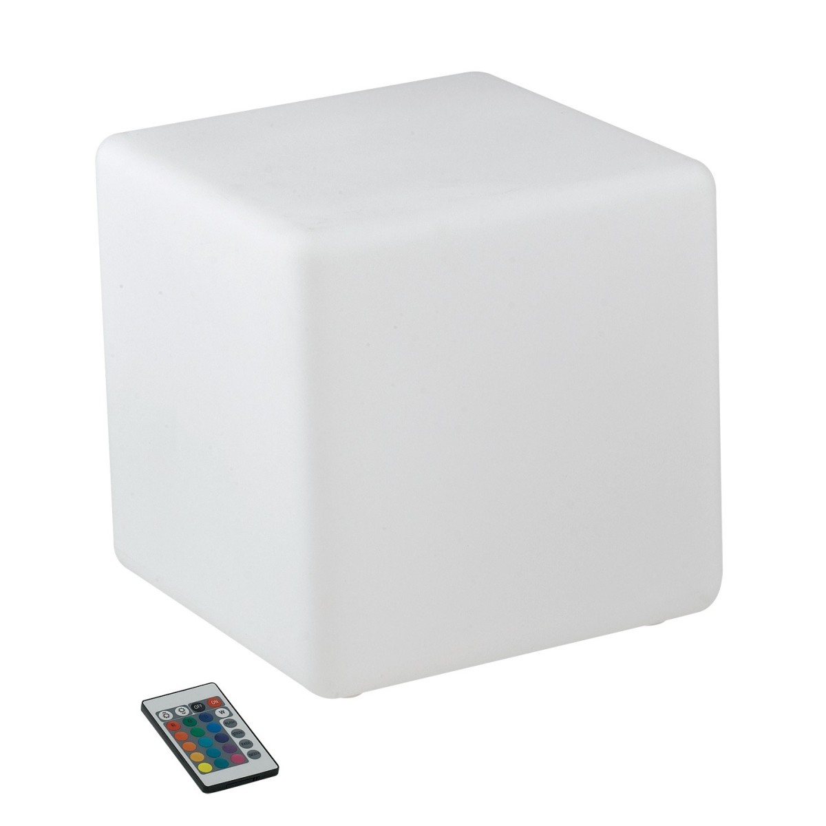 I-GECO-CUBO-L30 Lume da giardino GECO cubo bianco a LED RGB dimmerabile cambia colore dm 30 cm