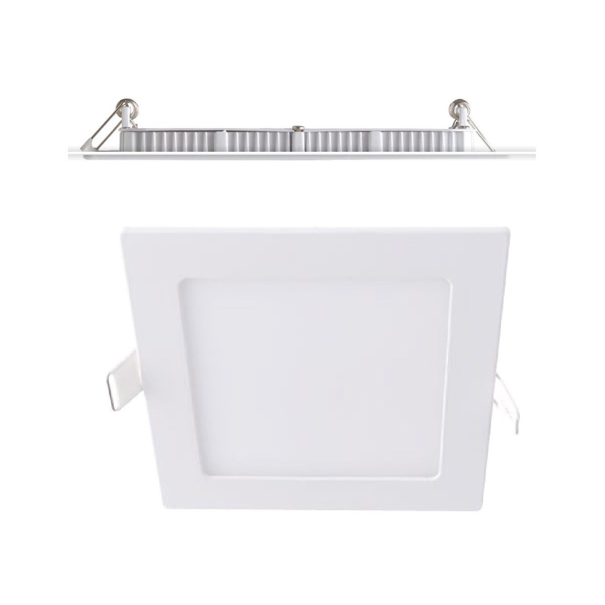 INC-FLAP/12WF - Faretto a Incasso Quadrato Bianco Opaco Alluminio Led 12 watt Luce Fredda