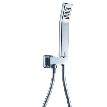 Ensemble pomme de douche, inverseur thermostatique carré 2 voies | Vacciago